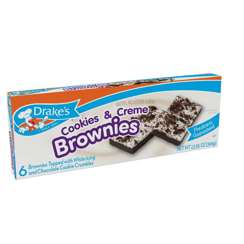 Drake's Cookies & Crème Brownies - 6ct/13.95oz