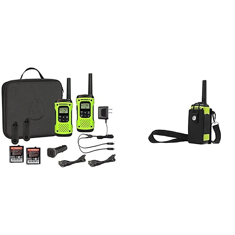 T605 Talkabout, 2 Pack Bundle Bundle with MOTDB PMLN7706AR Talkabout Two-Way Radio Carry Pouch