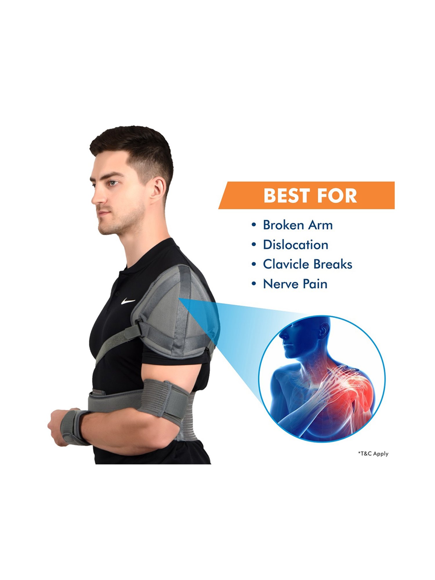 HealthSense Posture Corrector for Men, Back Pain Relief with Back Support Belt (Small) - Black