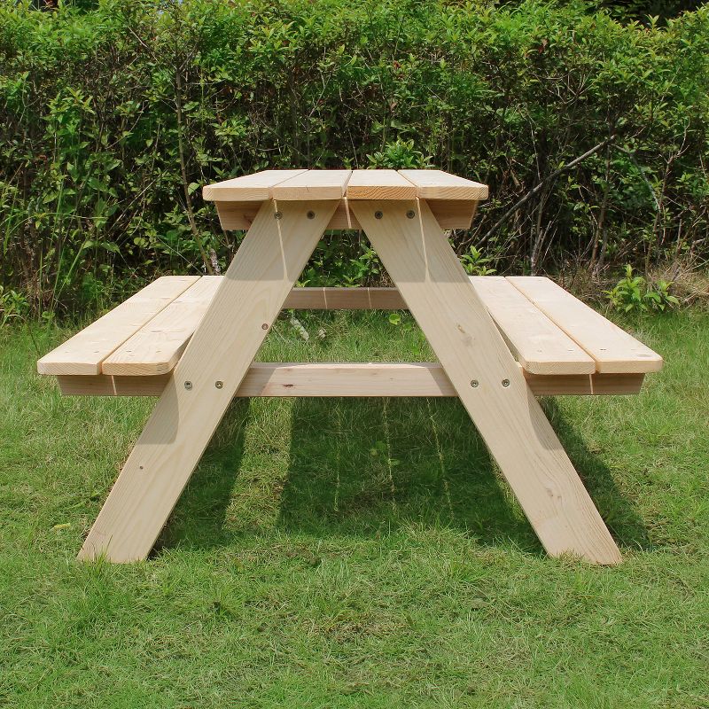 Rectangle Wooden Kids Picnic Table - Merry Products