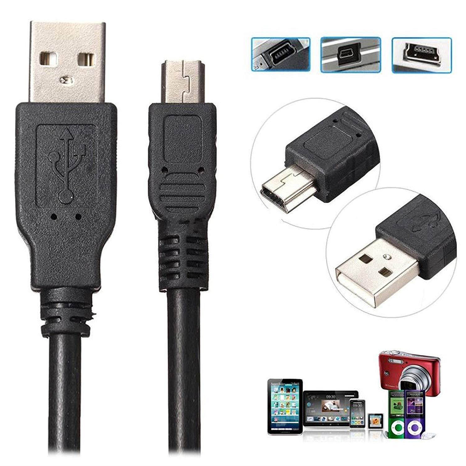 10 Pack 27cm(0.88 feet) USB 2.0 A to Mini 5 pin B Cable for External HDDS/Camera/Card Readers