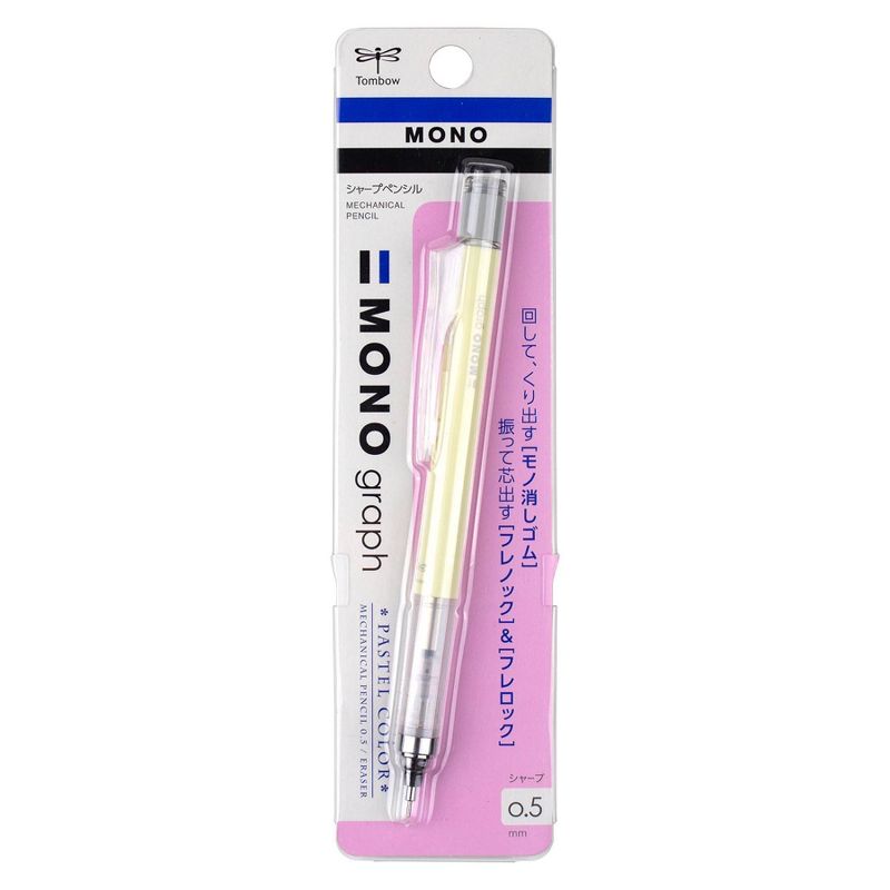0.5mm MONO Graph Mechanical Pencil Pastel Cream Yellow - Tombow