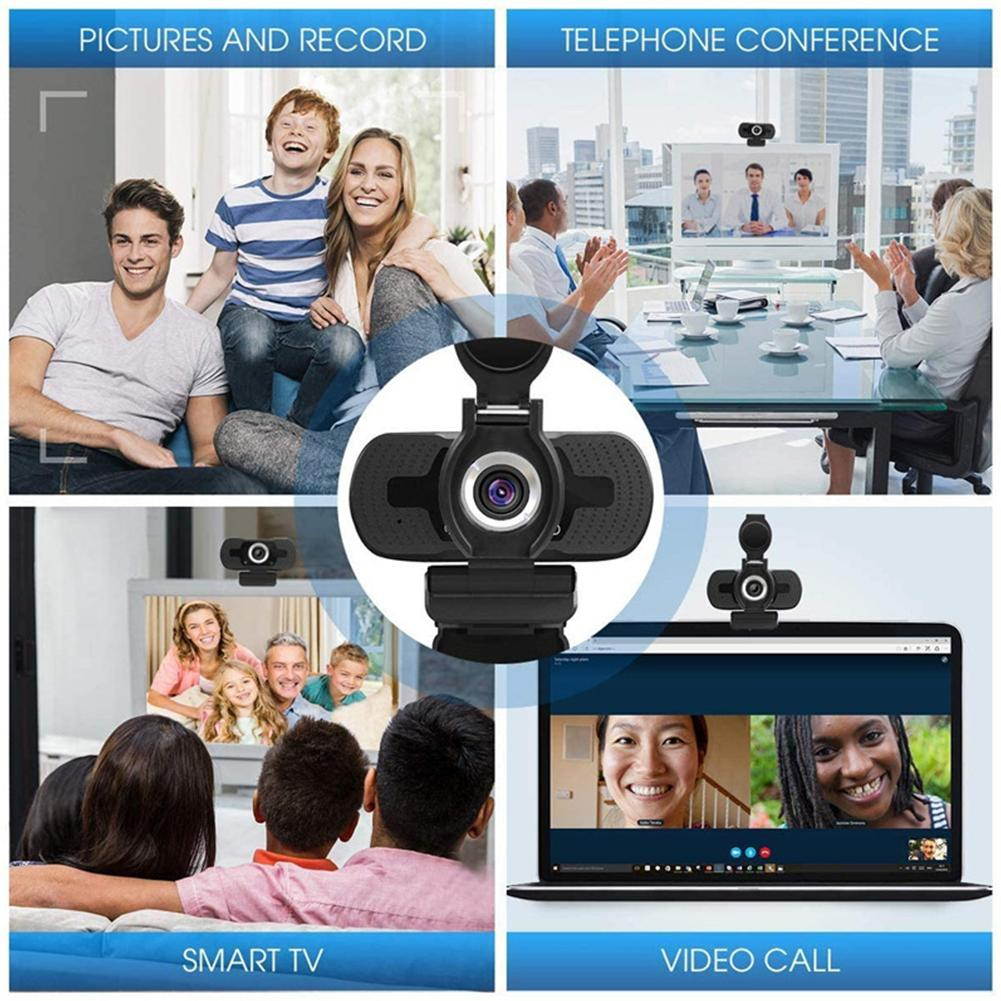 Drive-Free USB HD 1080p Computer Camera With Lens Dust Cover