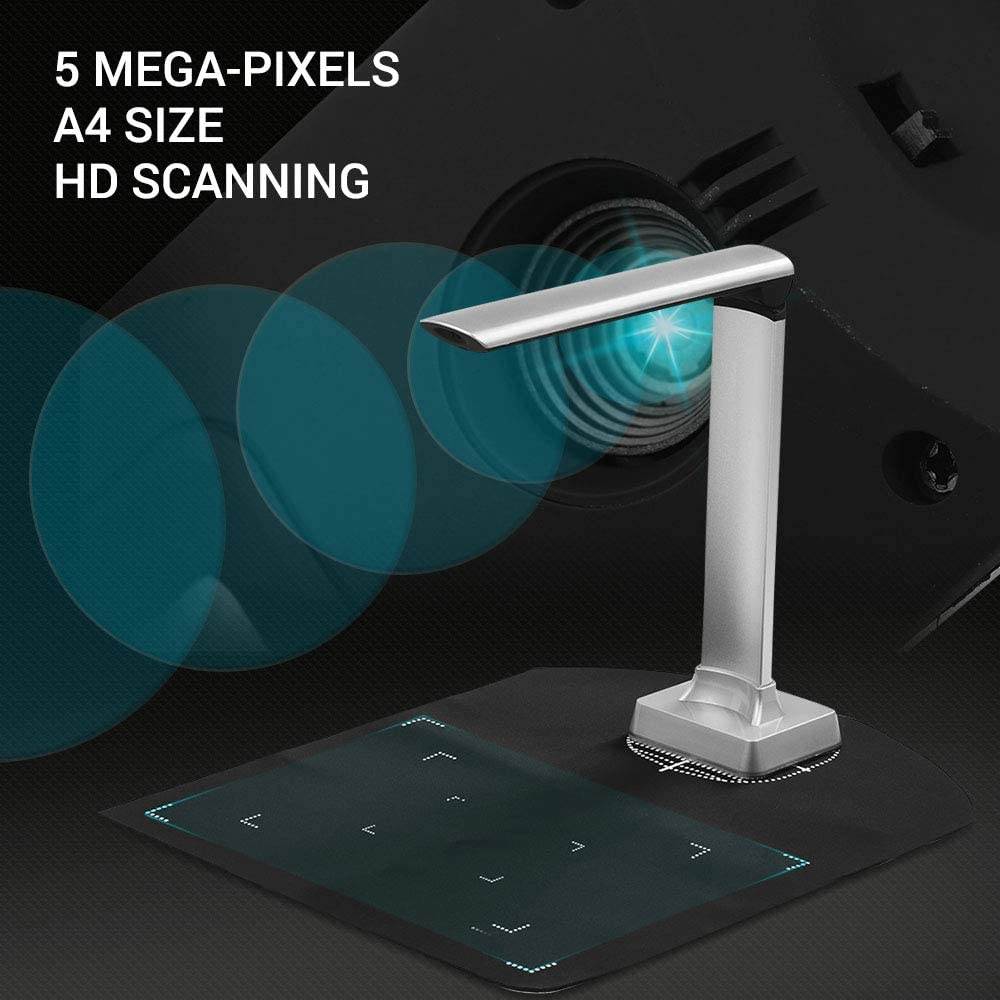 BK32 15 million pixels Document Camera High Definition Portable Scanner High Speed A4 Scanners for File Recognition Passport Recognition Document scanner  with Auto-Focus and LED Supplemental Light