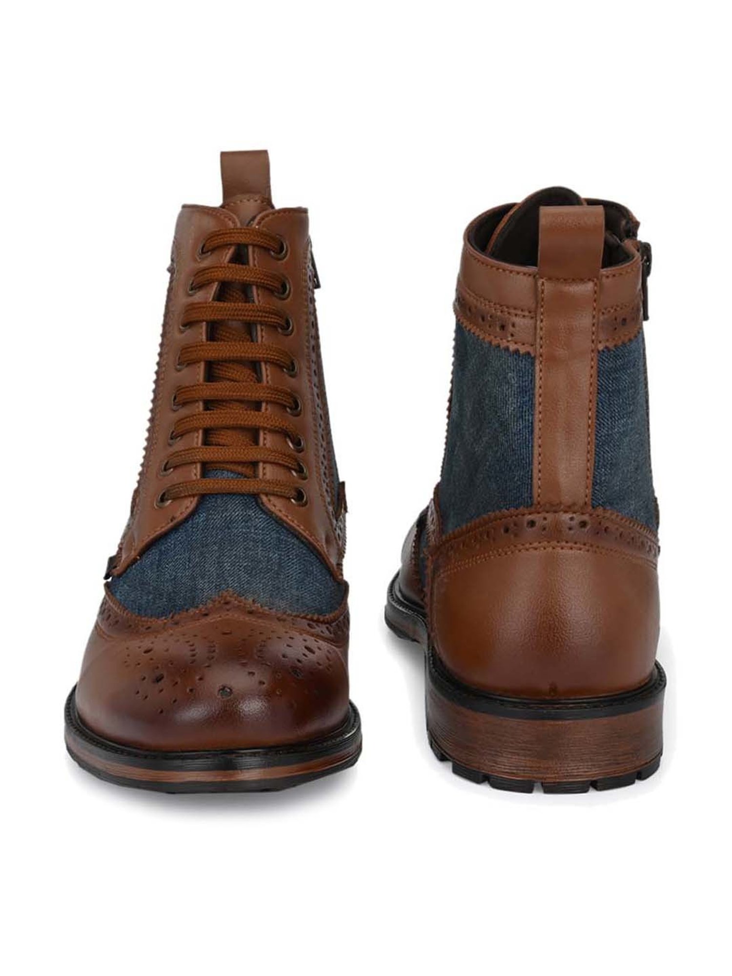 Delize Men's Tan Brogue Boots