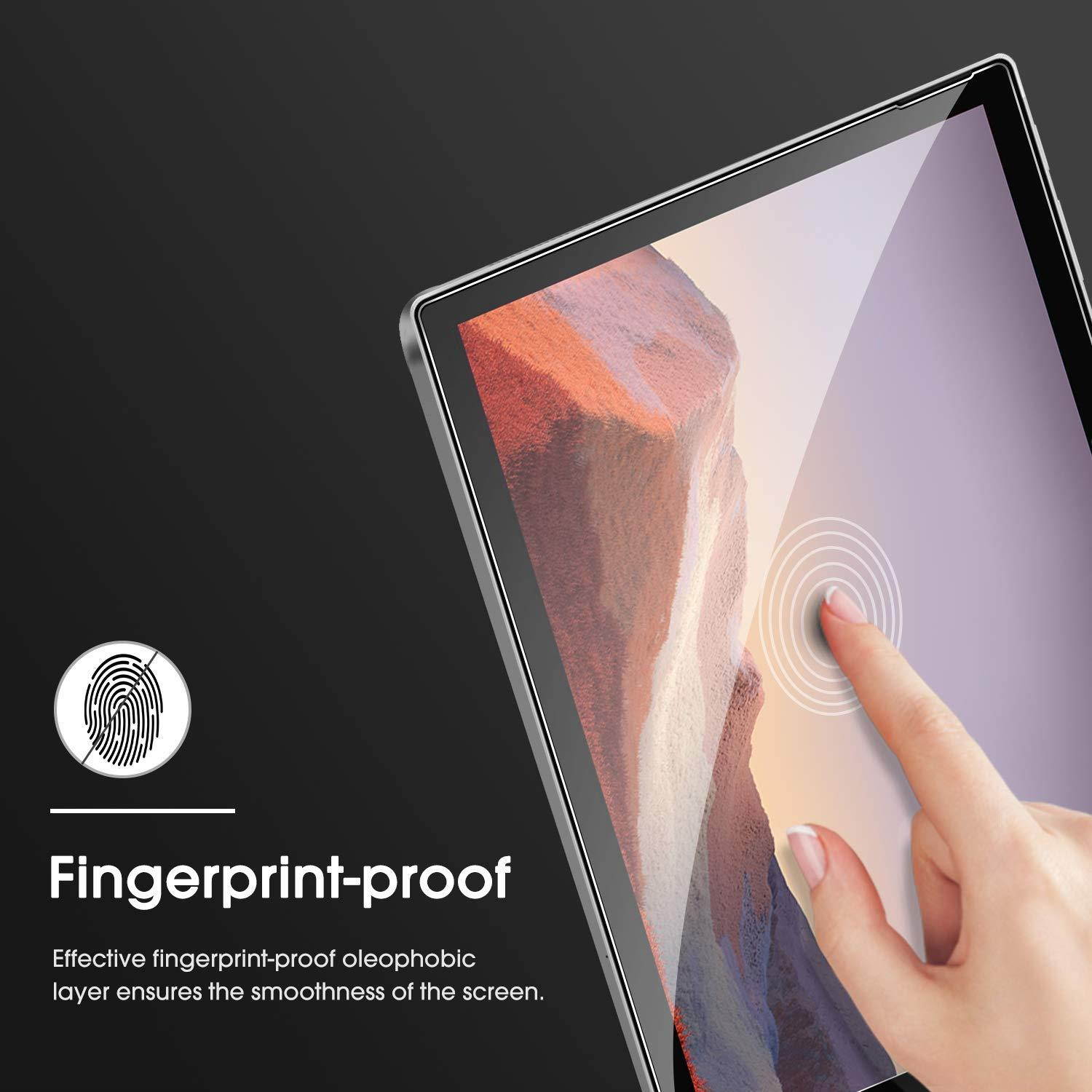OMOTON [3-Pack] Screen Protector for Surface Pro 7 6 5 4 [12.3 Inch] - Tempered Glass/Guide Frame/Scratch Resistant
