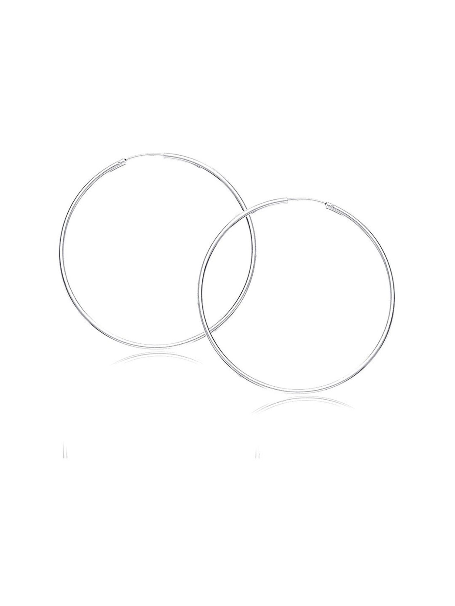 Taraash 92.5 Sterling Silver Sterling-silver Hoop Earring Silver