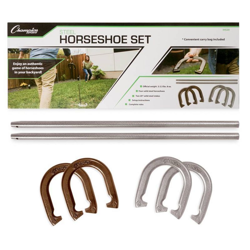 Champion Sports Steel Horseshoes Set