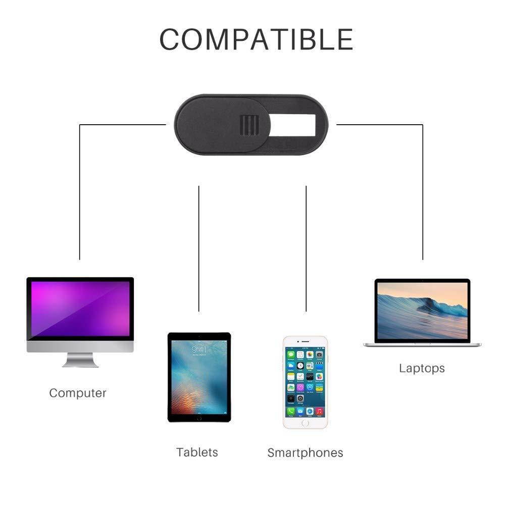 Webcam Cover Slide, Ultra Thin Round Hole Laptop Camera Cover Slide Blocker for Computer MacBook Pro iMac PC Tablet Notebook Surface Pro Echo Show Camera, Ultra Thin Privacy Protector(6 Pack)