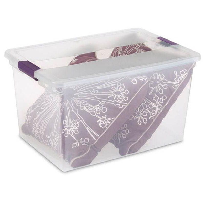 Sterilite 66-Quart (6) Bundled with VELCRO(R) Brand Hook & Loop Pads (200 Set)