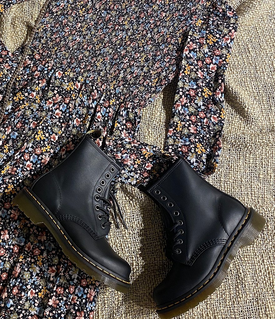 Dr. Martens Women's 1460 Black Nappa Combat Boots