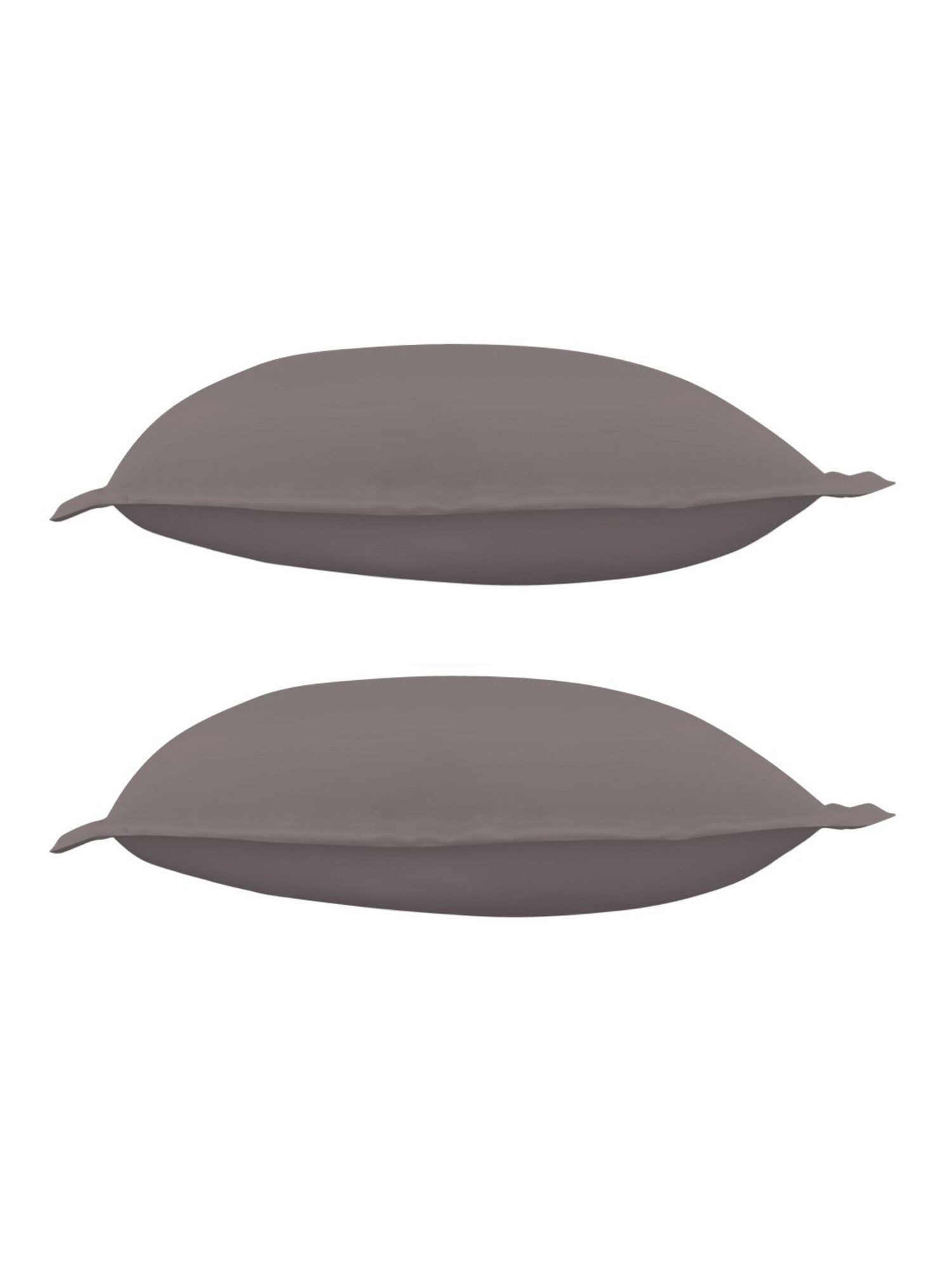Petal Home Solid Grey 300 TC Cotton Pillow Covers - Set of 2