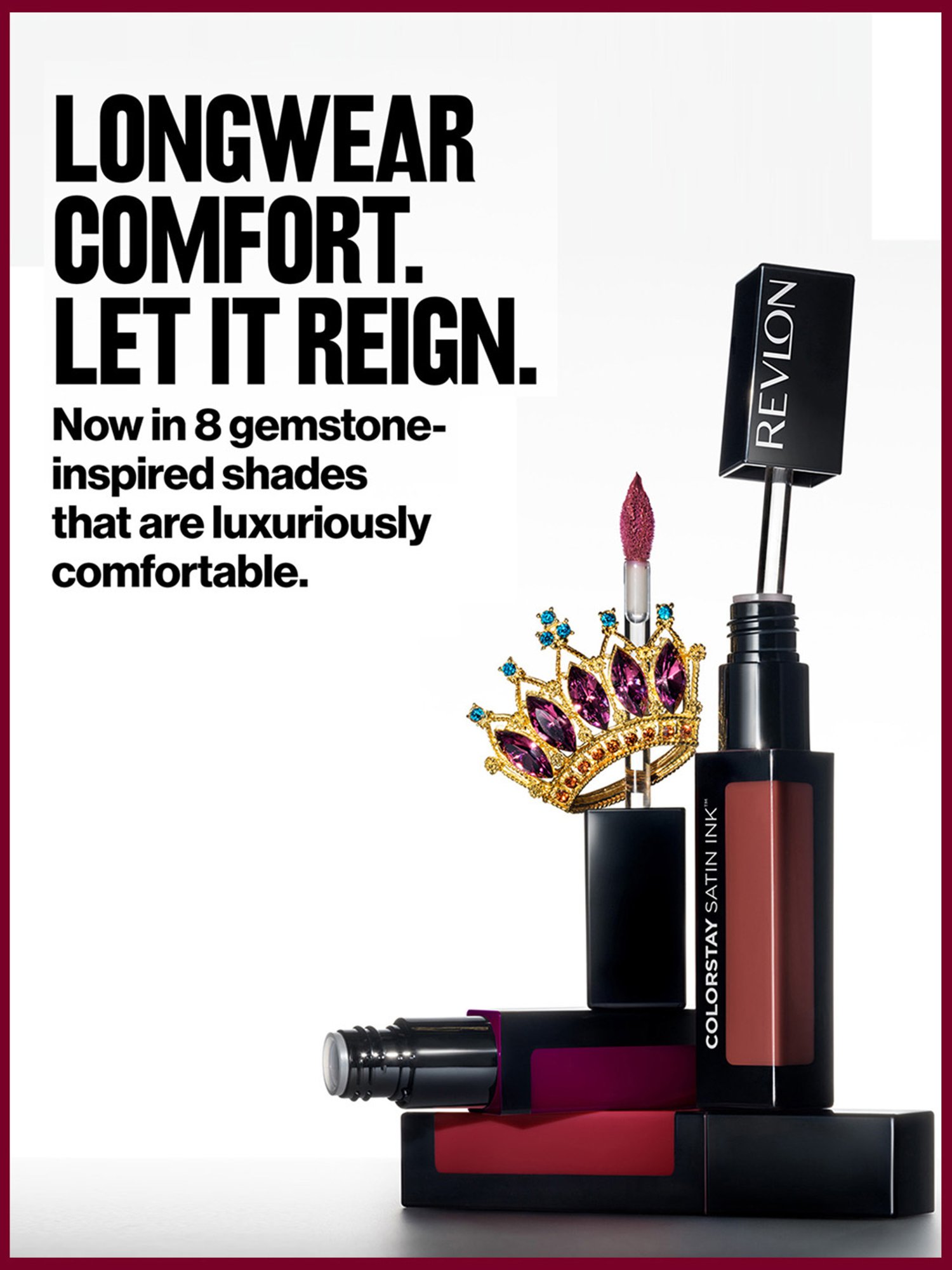 Revlon ColorStay Satin Ink Crown Jewels Liquid Lipstick Regal Ruby - 5 ml
