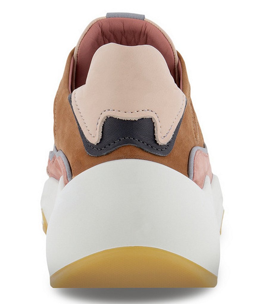 ECCO Chunky Leather And Suede Chunky Lace-Up Sneakers