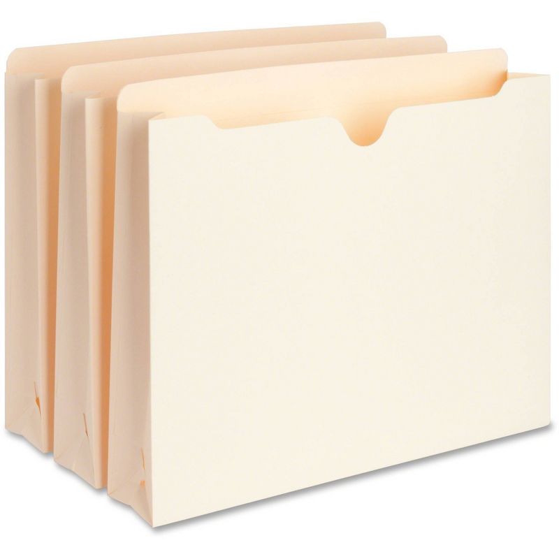 Business Source 50ct 2-Ply Vertical Expanding File Pockets
