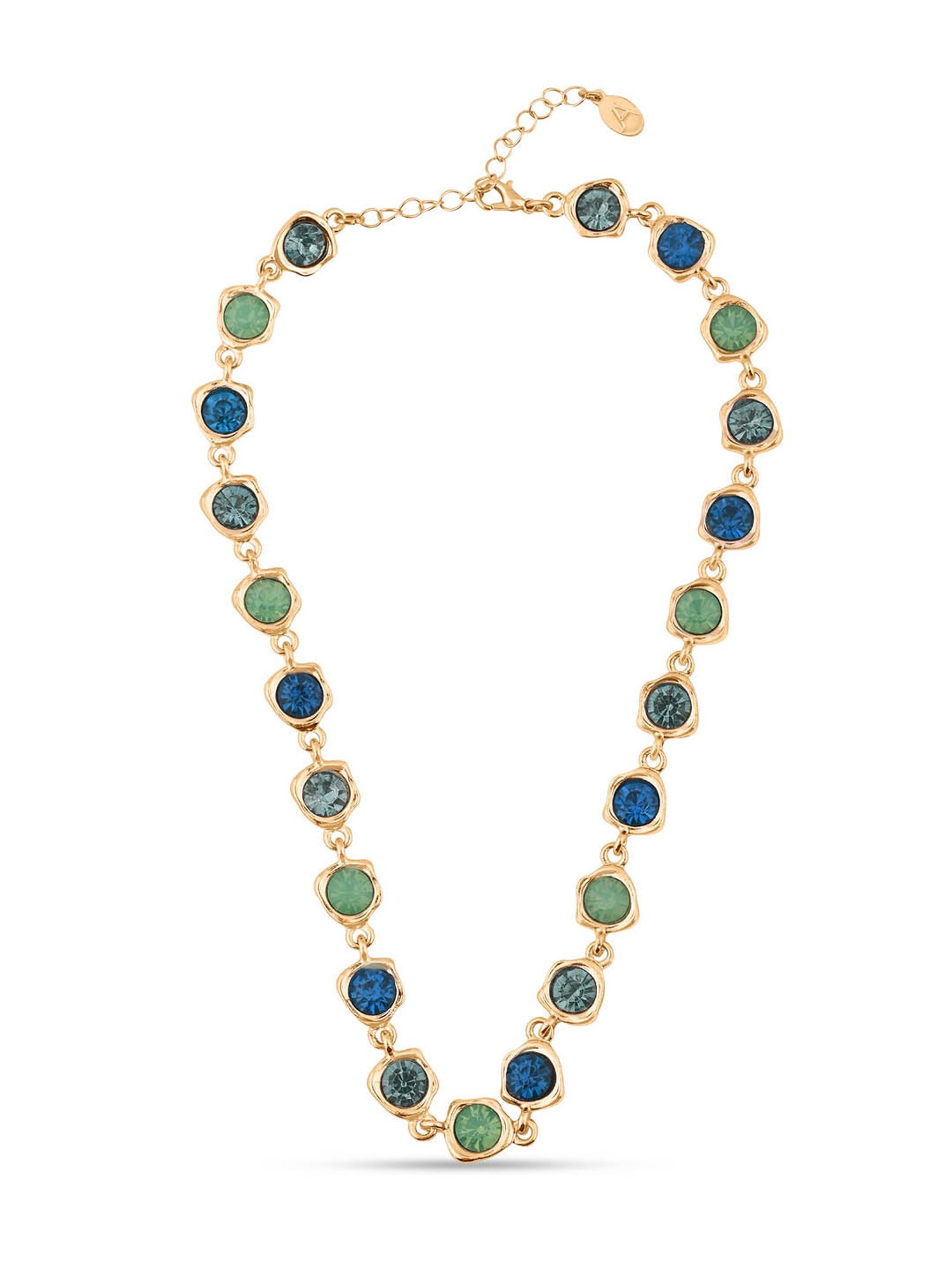 Accessorize London Green Organic Gem Collar Necklace for Women