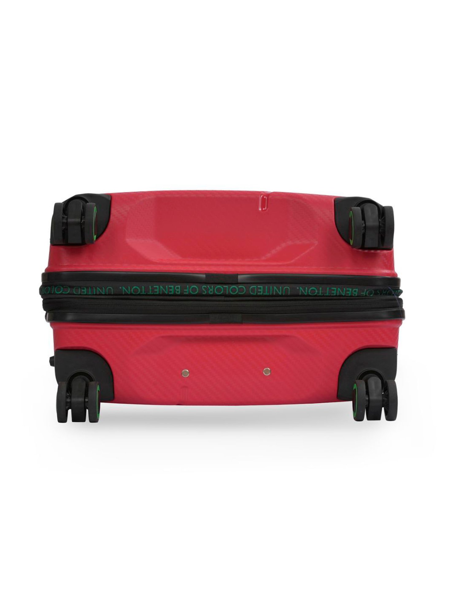 United Colors of Benetton Moonstone Red Textured Hard Medium Trolley Bag - 68 Cm