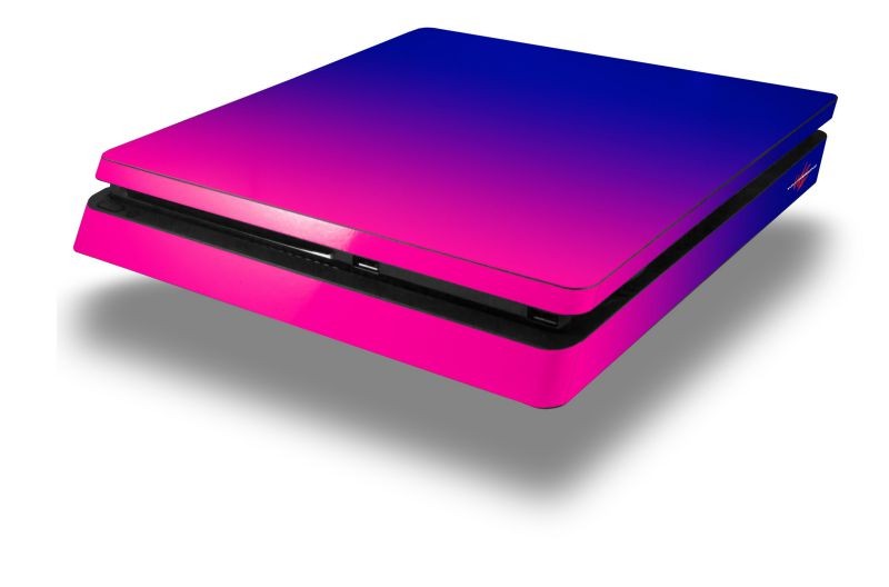 Smooth Fades Hot Pink Blue Skin fits Sony PS4 Slim Gaming Console