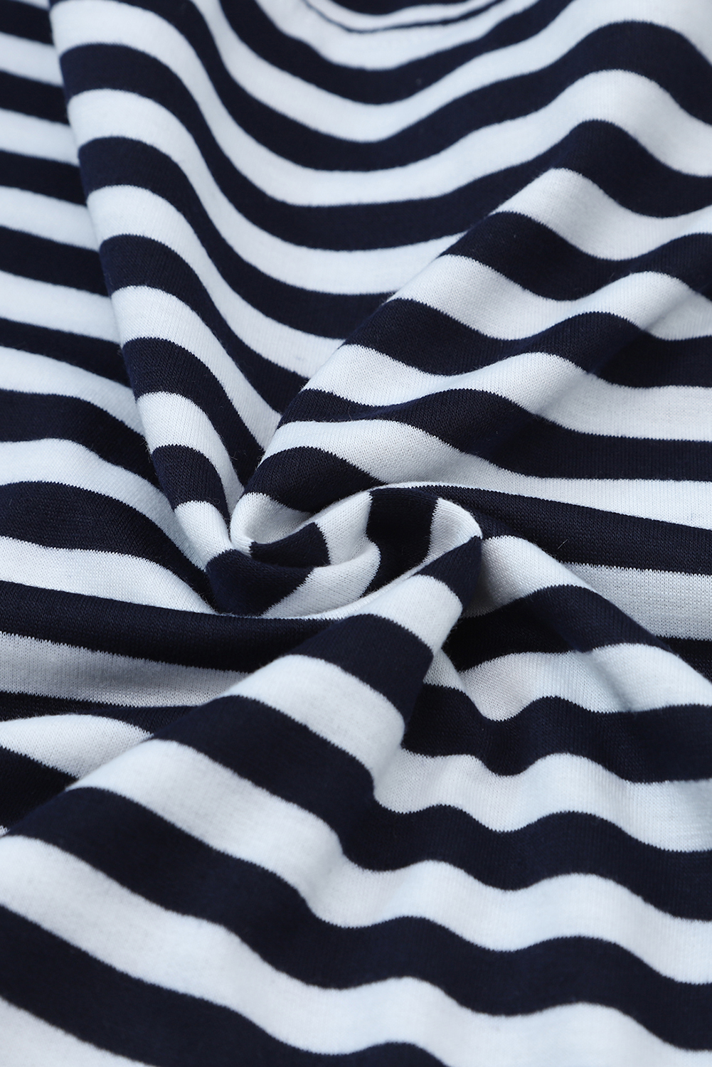 Stripe Print Kangaroo Pocket Drawstring Hoodie