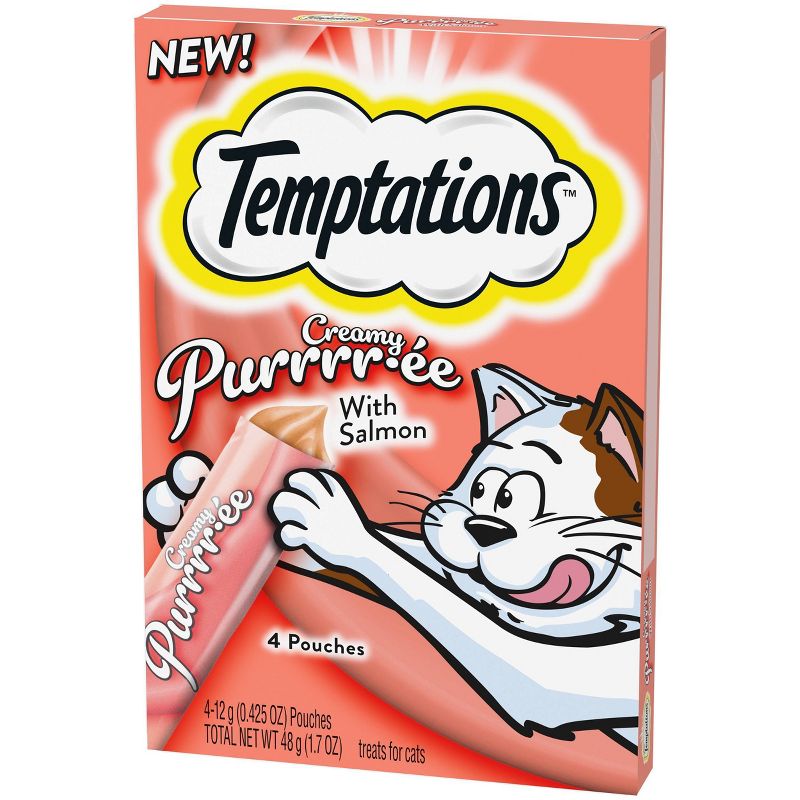 Temptations Creamy Puree Salmon Cat Treats - 1.7oz