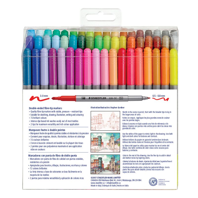 72ct Twin Tip Markers - Staedtler