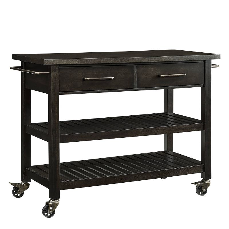 Havelock Rolling Kitchen Island Dark Tobacco - Holly & Martin