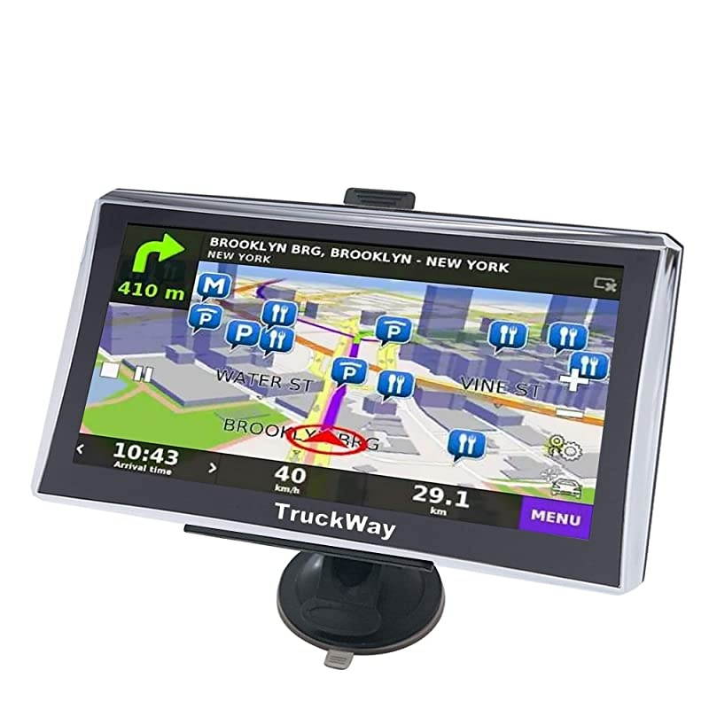 GPS - Pro Series Model 720 - Truck GPS 7" Inch for Truck Drivers Navigation Lifetime North America Maps (USA + Canada) 3D & 2D Maps, Touch Screen, Turn by Turn Directions