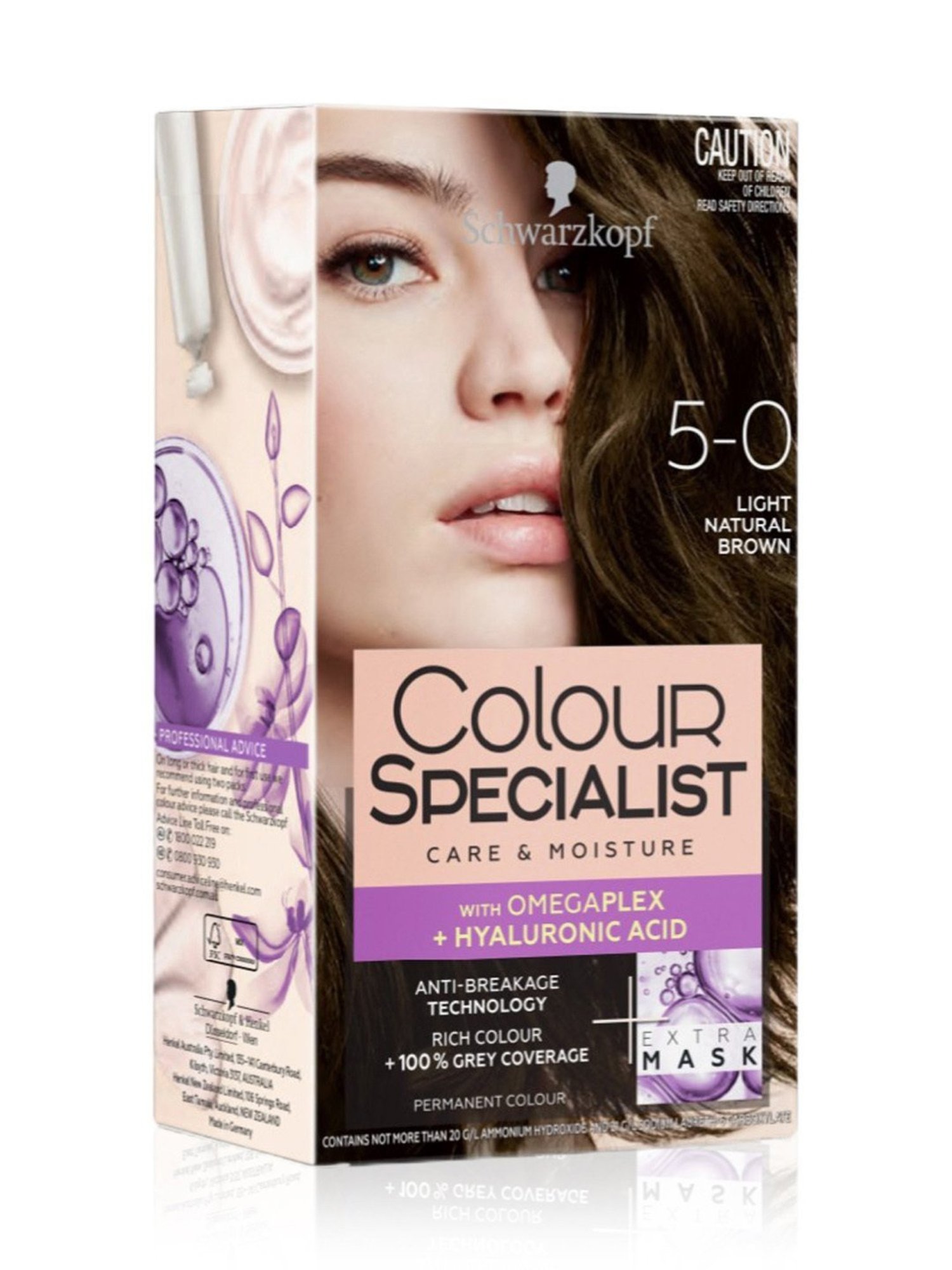 Schwarzkopf Colour Specialist Permanent Hair Colour 5-0 Light Natural Brown - 165 ml
