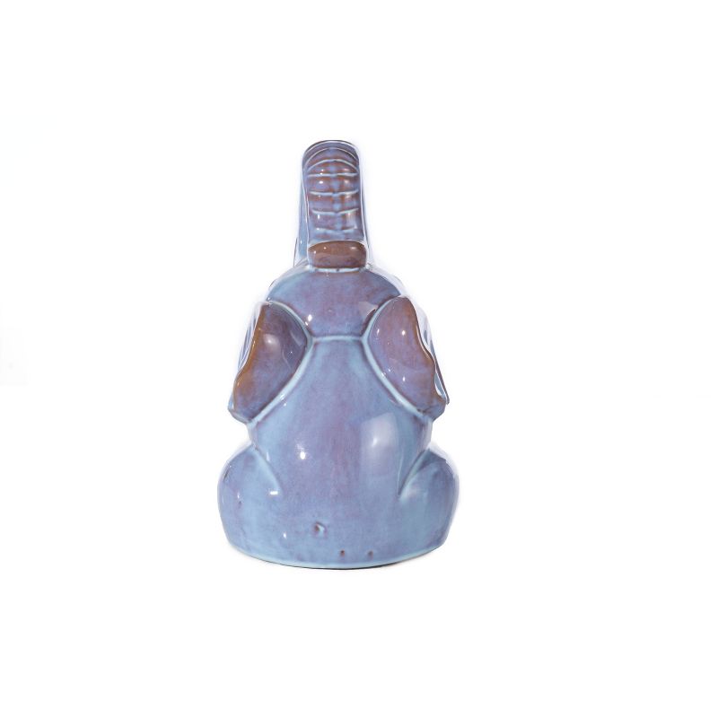 12" Handmade Glazed Ceramic Elephant Statue - Alfresco Home LLC