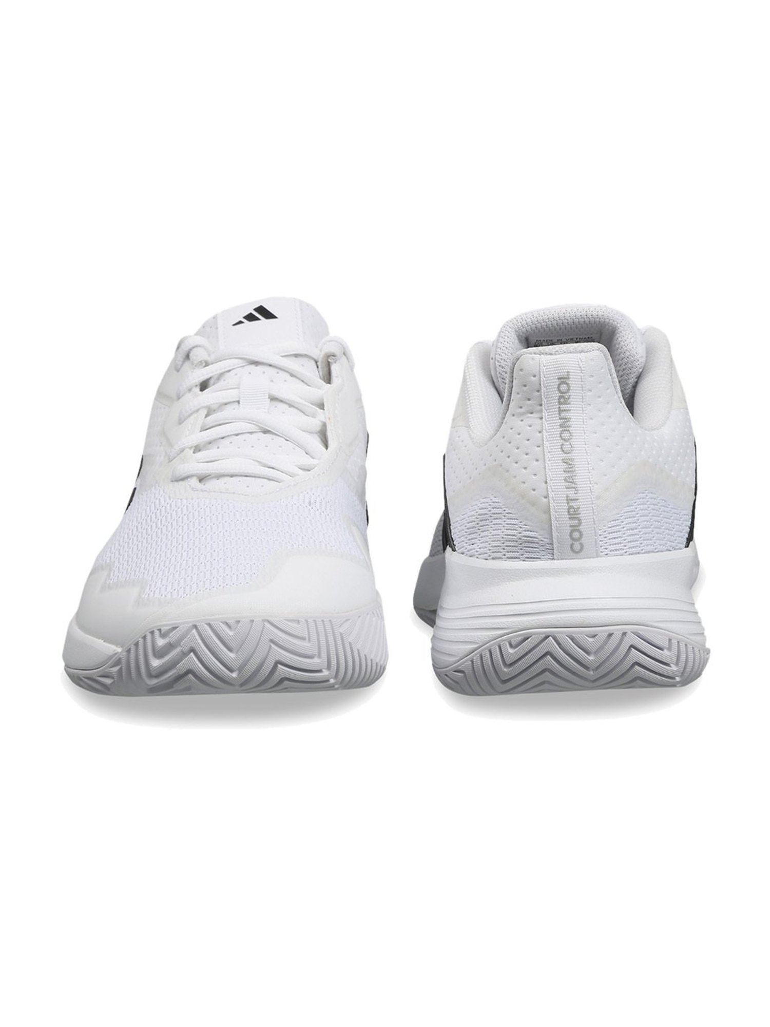 Adidas Men's CourtJam Control White Tennis Shoes