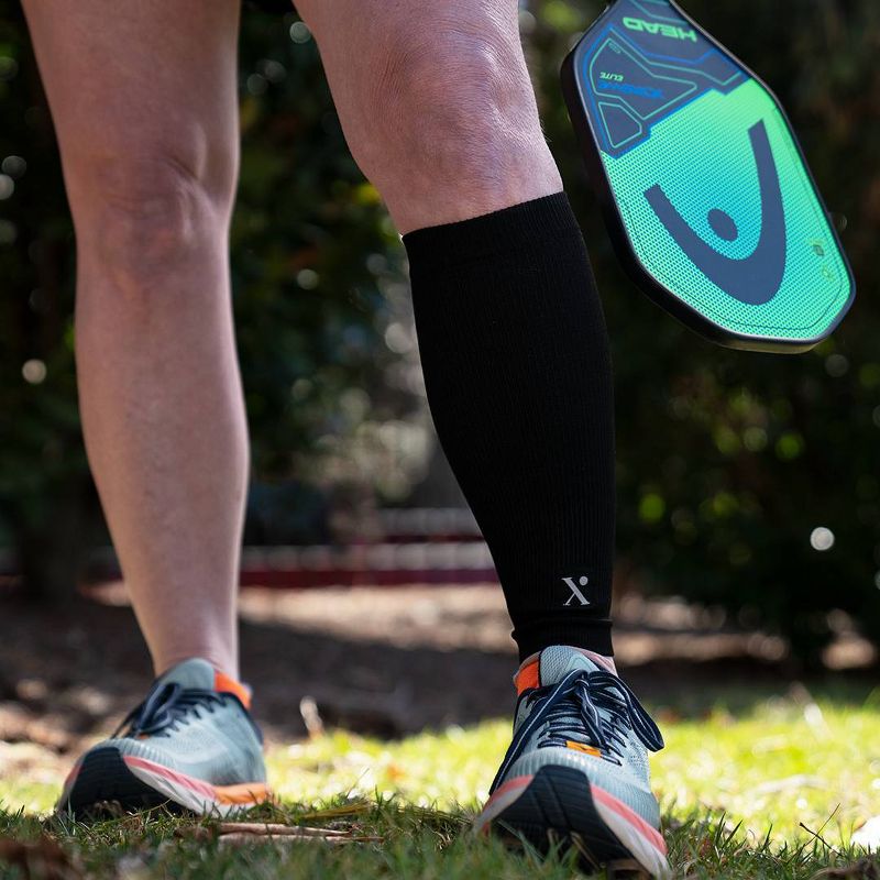 Nufabrx Maximum Strength Compression and Pain Relief Calf Sleeve - Black