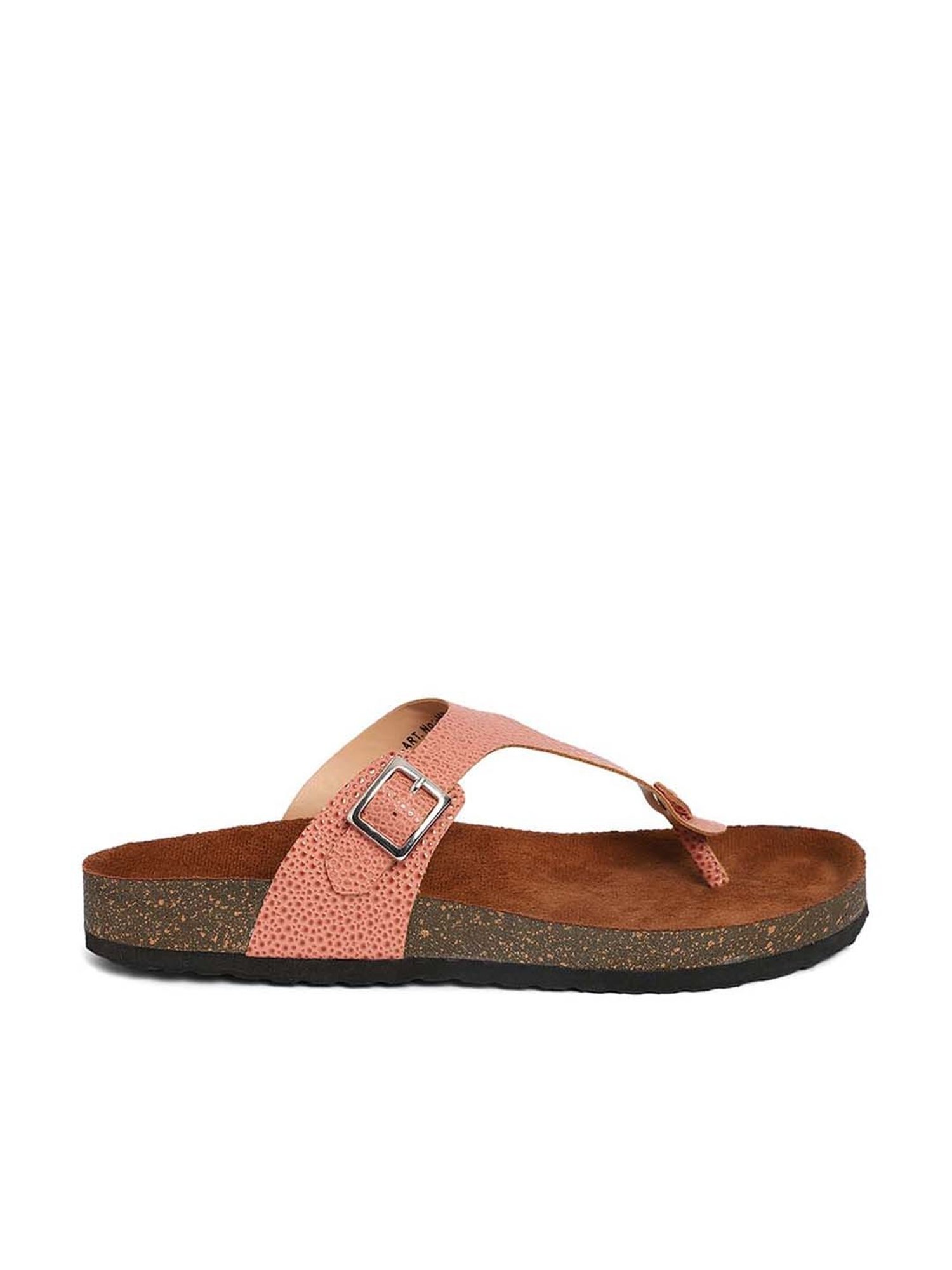 Mozafia Women's Pink Thong Sandals
