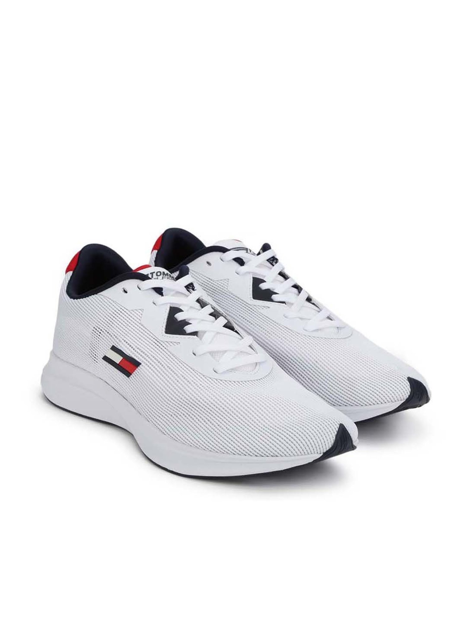 Tommy Hilfiger Men's Sleek 6 Speed White Sneakers