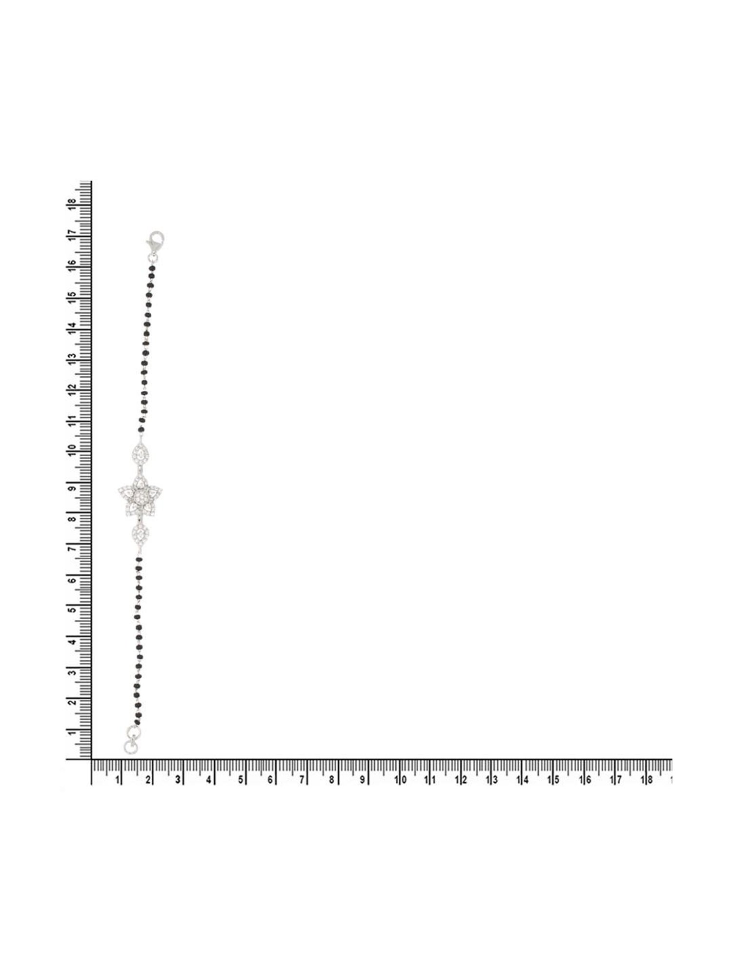 Anayra 92.5 Sterling Silver Mangalsutra Bracelet for Women