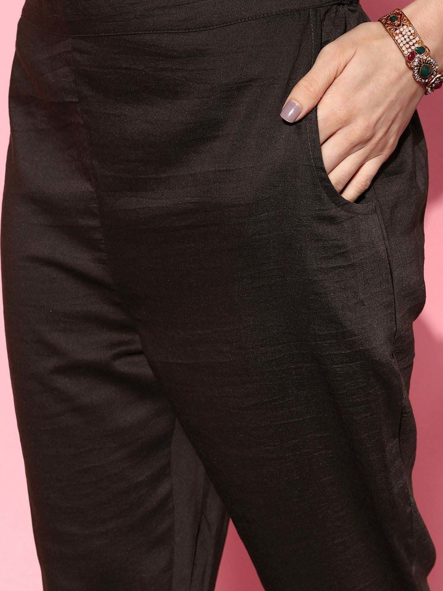 Libas Black Printed Kurta Pant Set With Dupatta