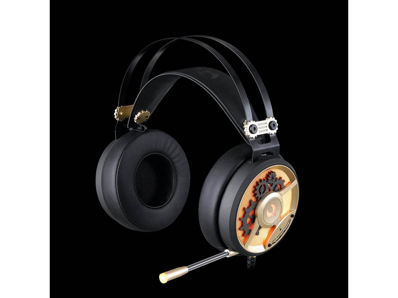 CORN Bloody M660 MOCI HIFI Gaming Headset with Built-in Microphone Boom, Light Weight, Compatible across platforms (Gold)