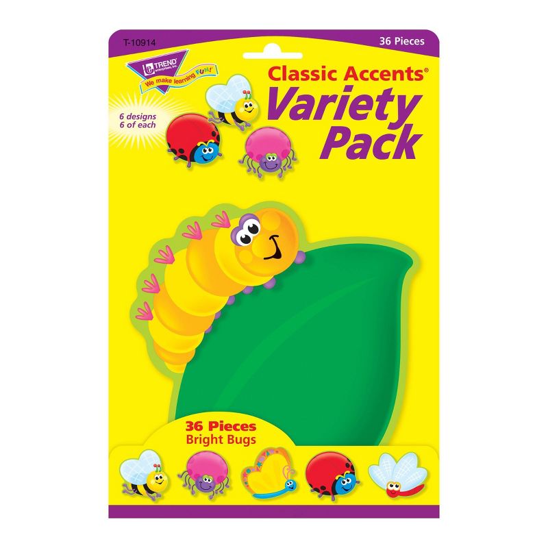 3pk 36 per Pack Bright Bugs Classic Accents Variety Pack - TREND