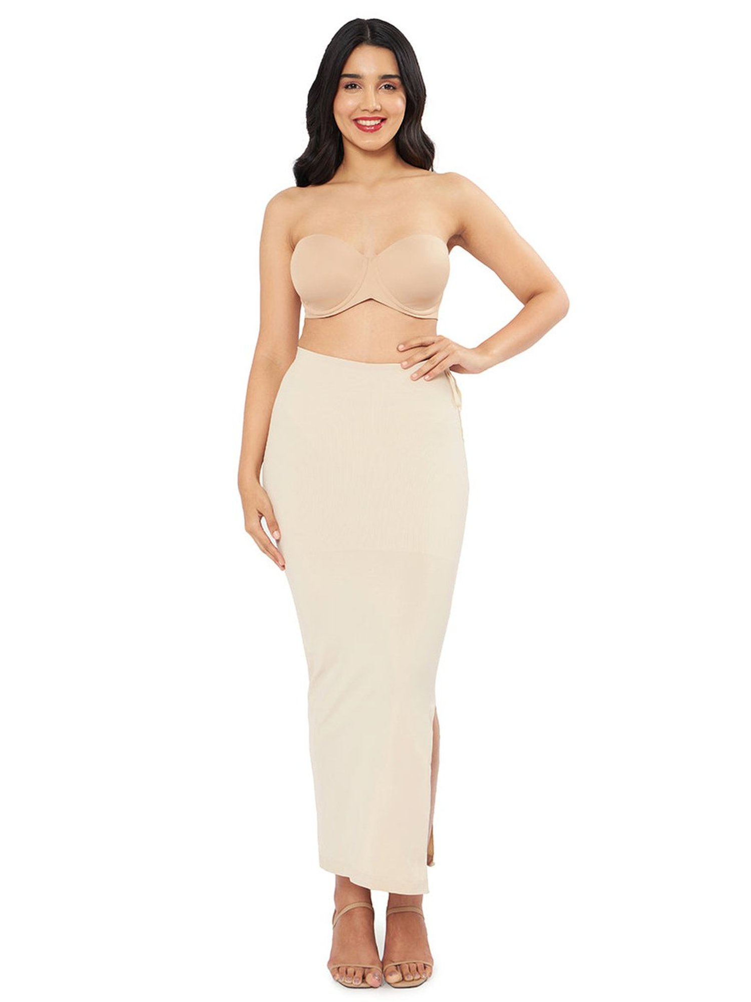 Amante Off-White Mid Rise Saree Shaper