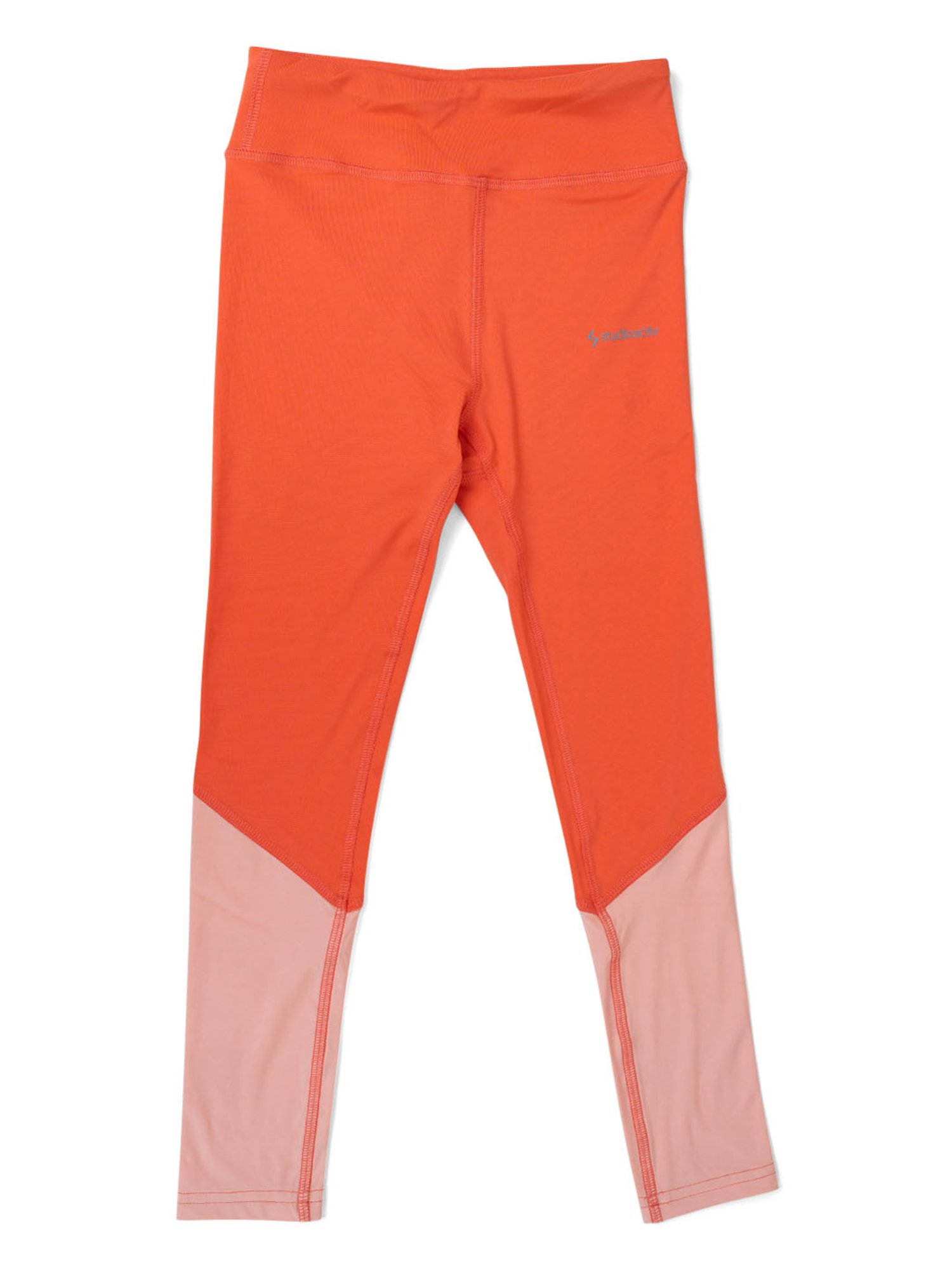 A Little Fable Kids Orange Color Block Leggings