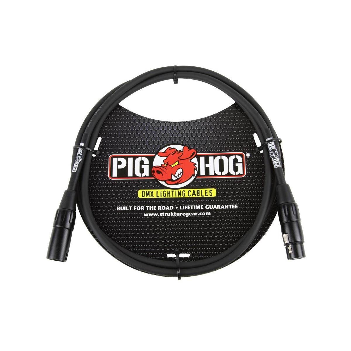 pig hog phdmx5 3pin dmx lighting cable, 5 feet