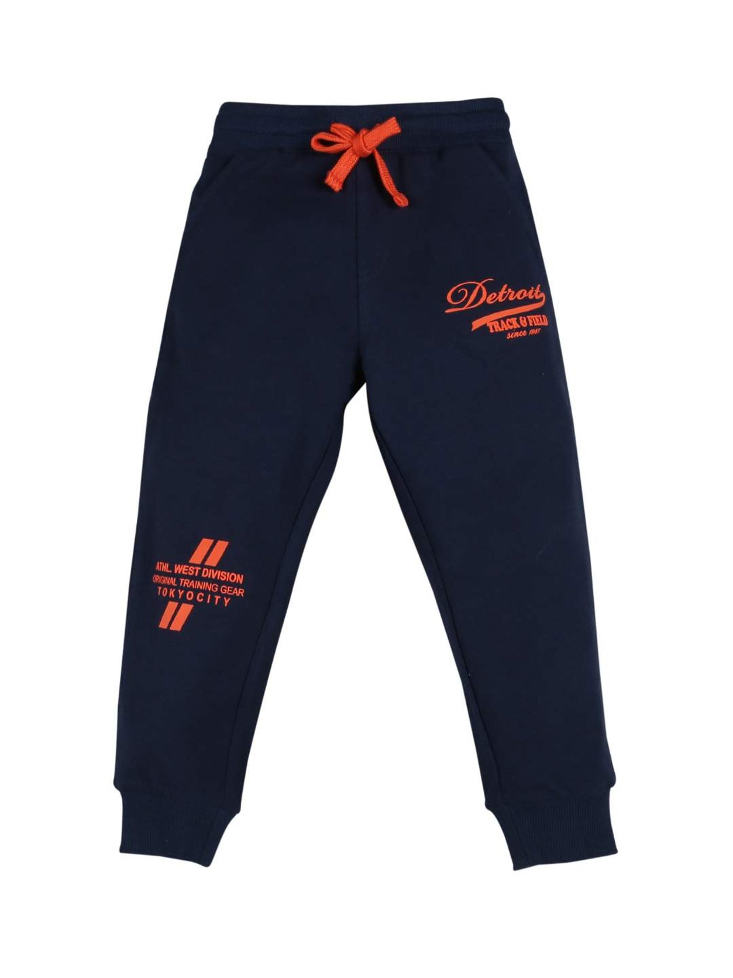 Plum Tree Boys Navy Printed Joggers