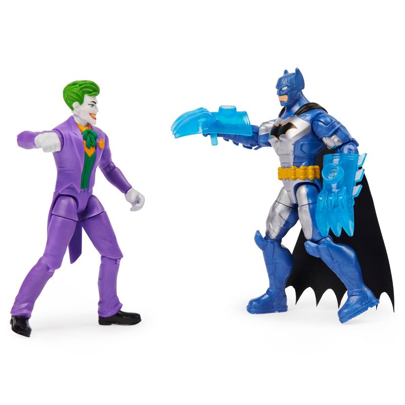 BATMAN Batcycle Vehicle with Batman and The Joker 4" Action Figures