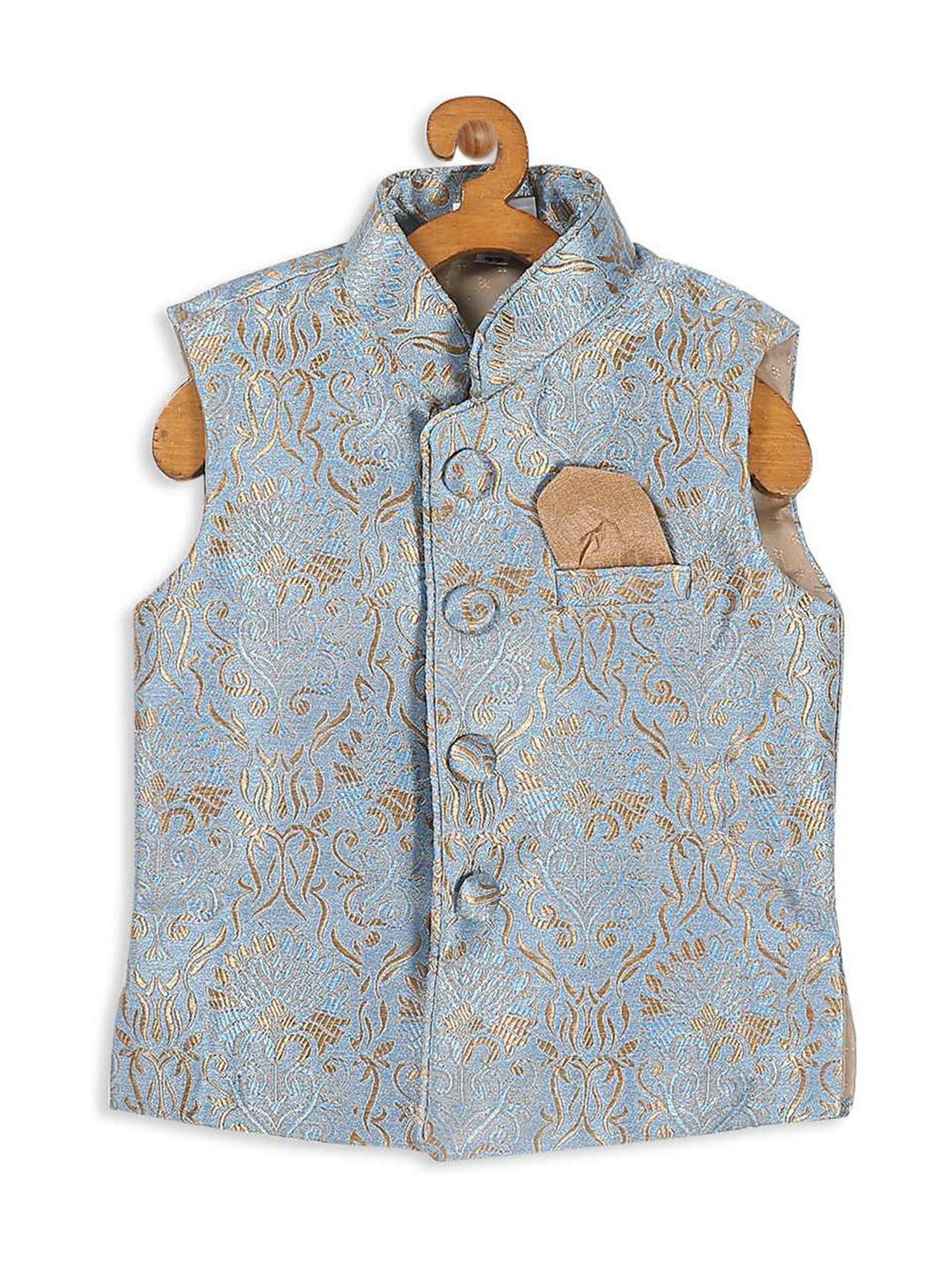 VASTRAMAY SISHU Grey Printed Nehru Jacket