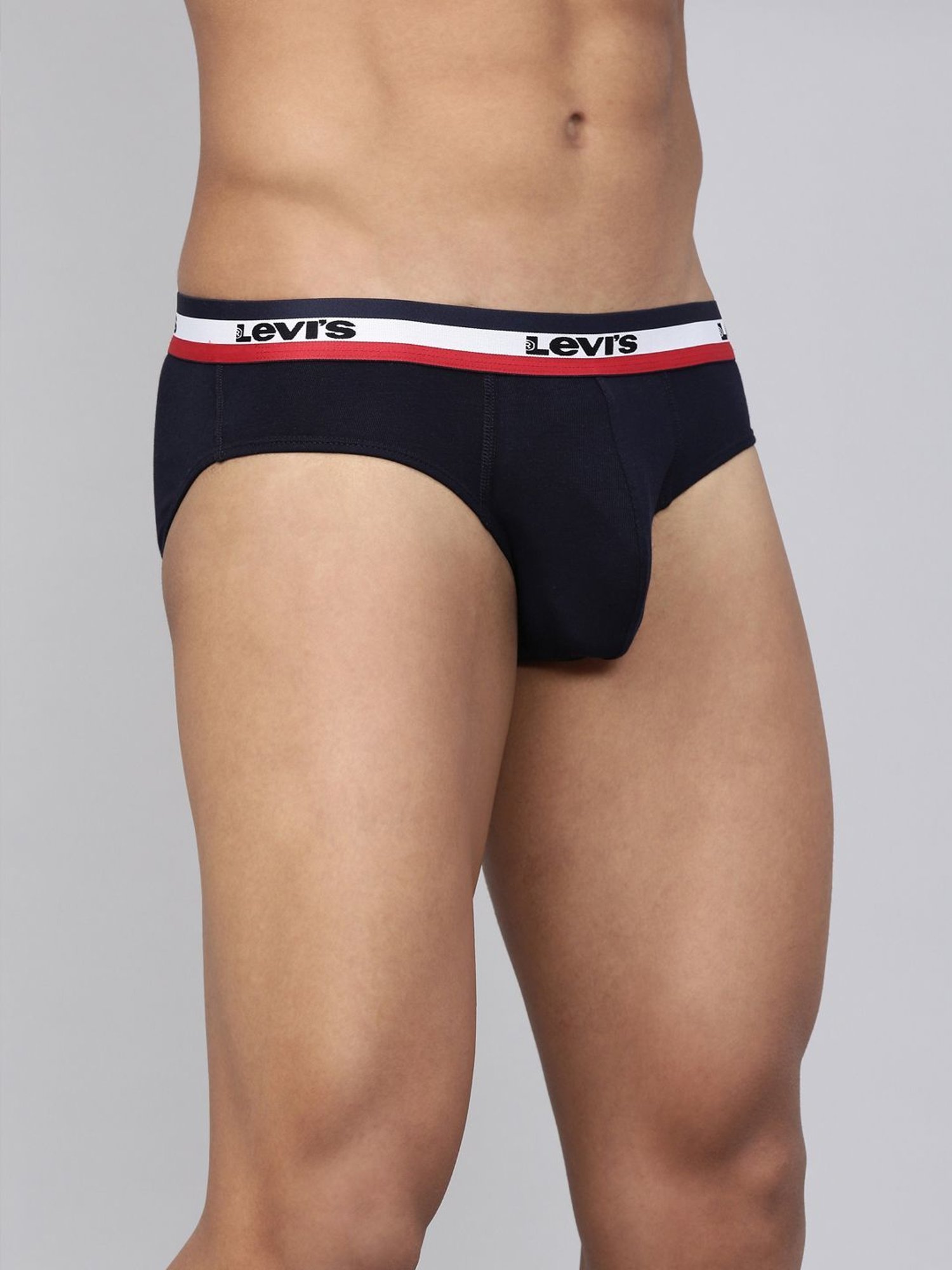 Levi's Navy Cotton Regular Fit Briefs - Pack Of 2