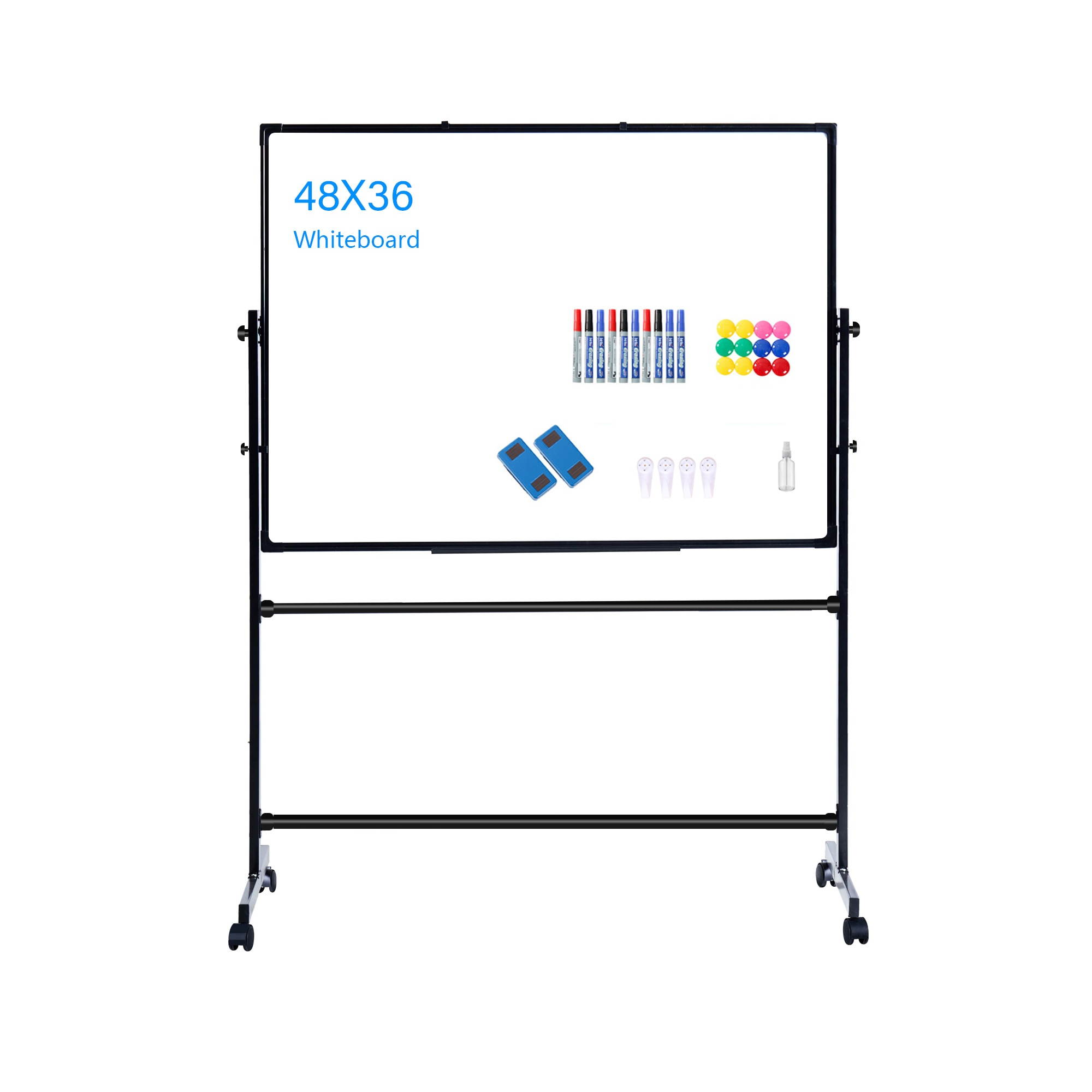 Contempo Magnetic 8.5" x 11" Dry Erase Board, White Frame, Magnet and Marker Included