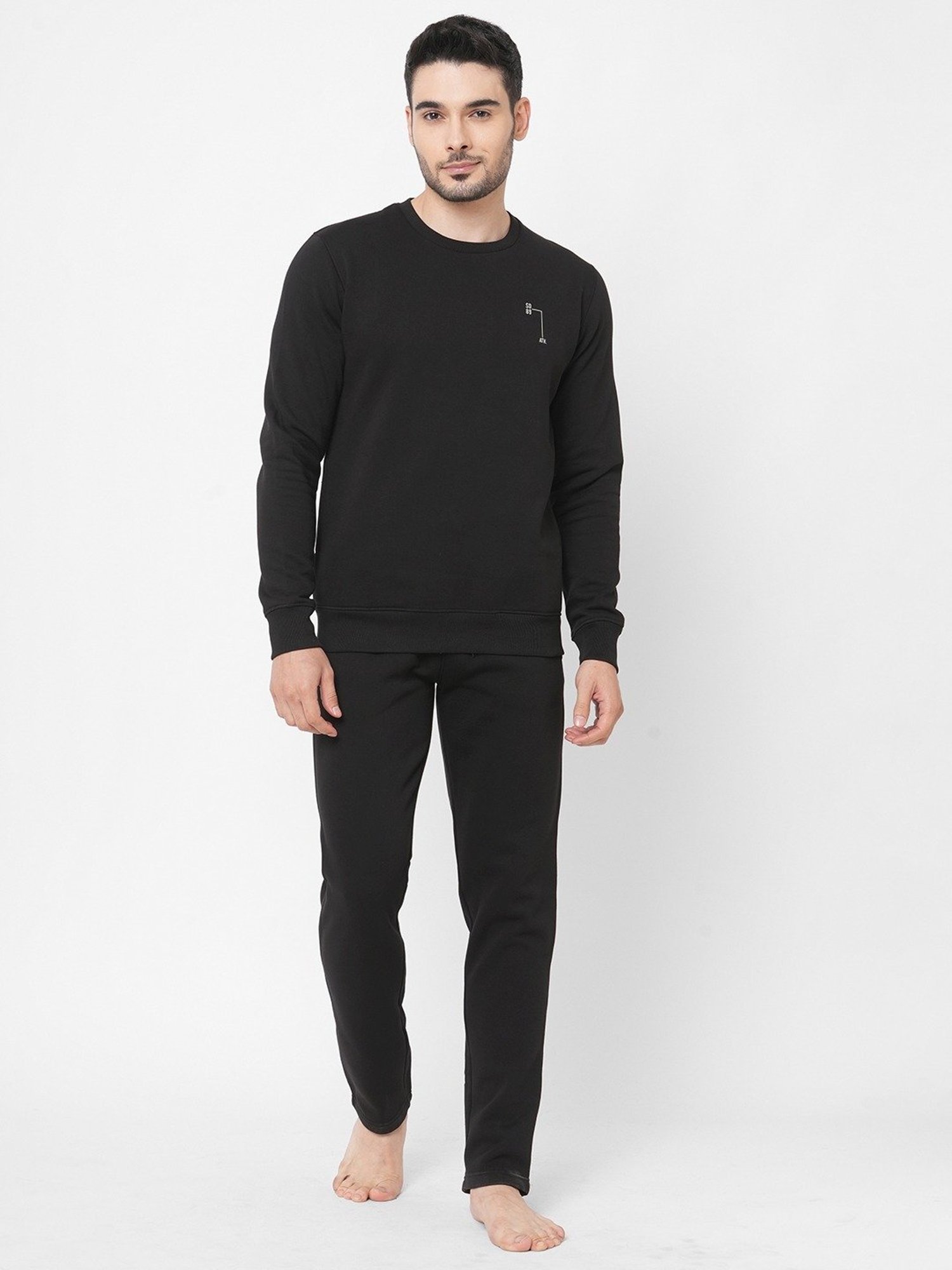 Sweet Dreams Black Regular Fit Lounge Set