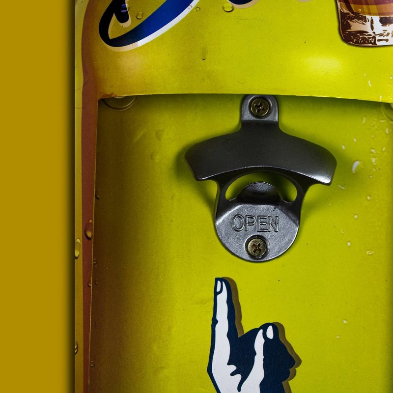 Free Beer Bottle Opener and Cap Catcher Yellow - Crystal Art Gallery