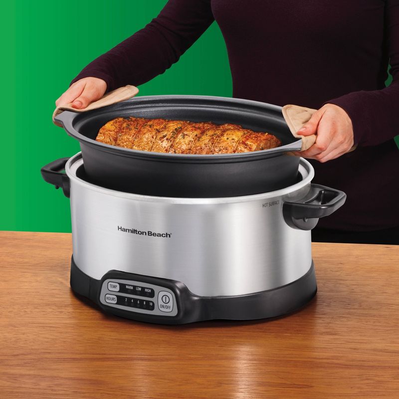 Hamilton Beach 6qt Stovetop Slow Cooker - Silver