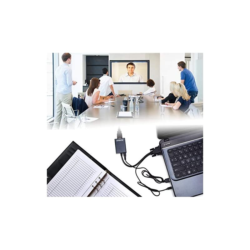 to HDMI Adapter Converter with Audio Supports 1080P Male to HDMI Female Audio Video Cable Converter for Connecting PC Laptop to HDTV DisplaysMonitor