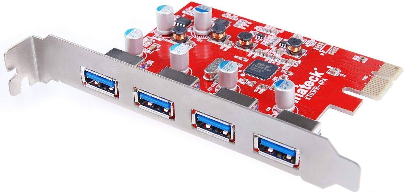 Inateck 4 Ports PCI-E to USB 3.0 Express Card Compatible Mac Pro (Early 2008 to 2012 Late Version) KT4004